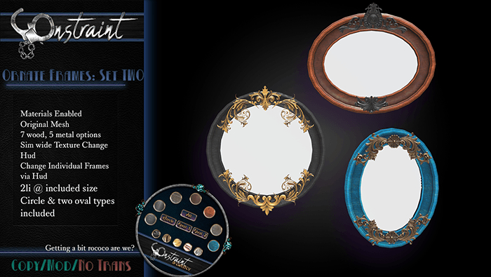 Second Life Marketplace - [CON] Ornate Picture Frames Set 2 Box
